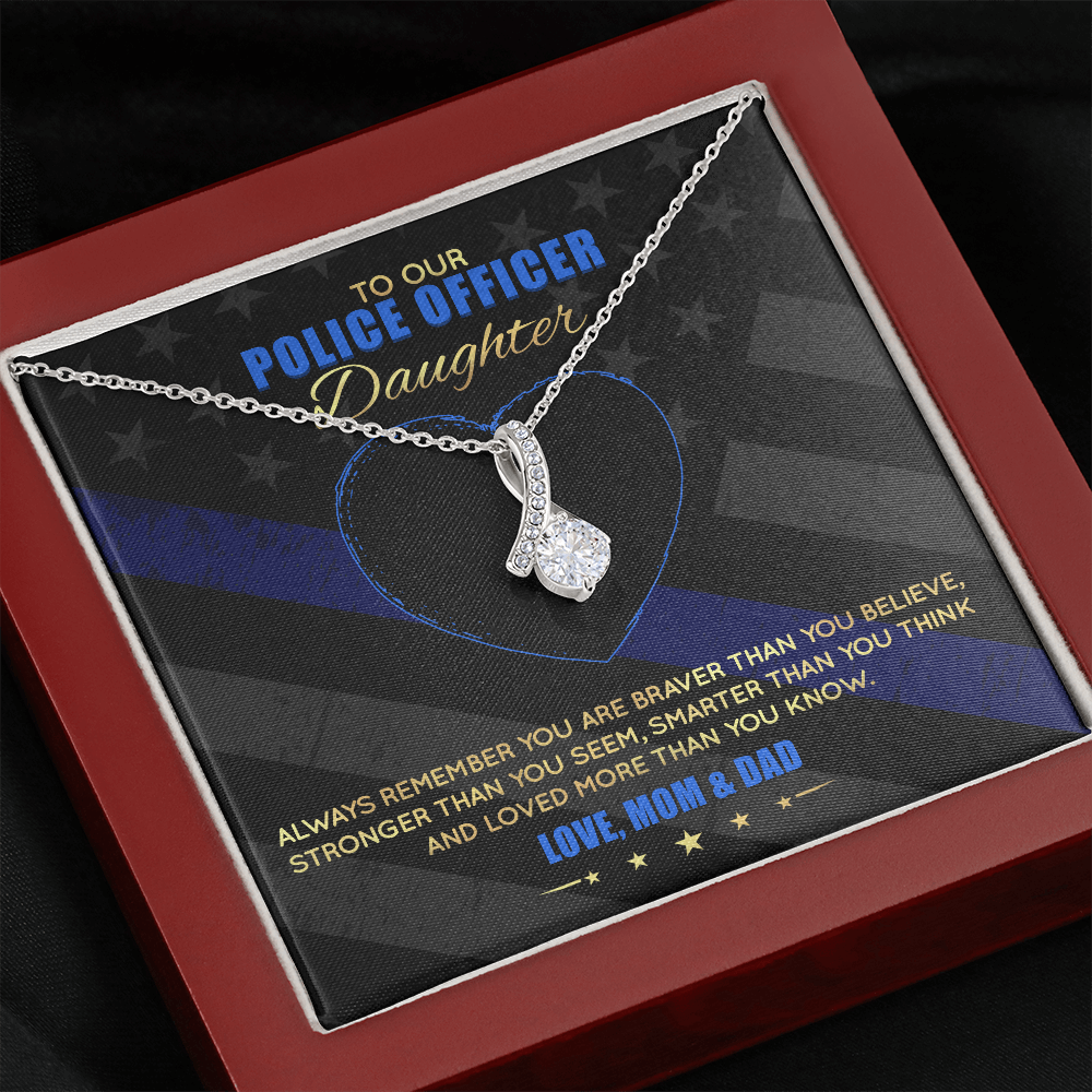 To Our Police Officer Daughter Alluring Beauty Necklace