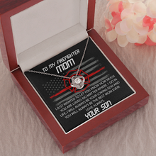 Load image into Gallery viewer, My Firefighter Mom Love Knot Necklace
