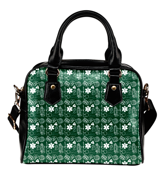 EMS/EMT/Paramedic Green PU Faux Leather Handbag