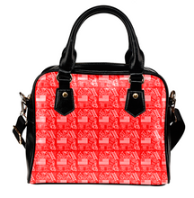 Load image into Gallery viewer, Firefighter Print Red PU Faux Leather Handbag
