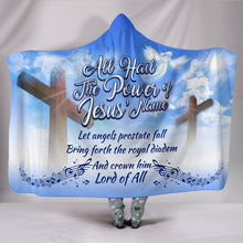Load image into Gallery viewer, The Power of Jesus&#39; Name Hooded Blanket
