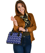 Load image into Gallery viewer, Police Print Back The Blue/White PU Faux Leather Handbag
