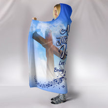 Load image into Gallery viewer, The Power of Jesus&#39; Name Hooded Blanket
