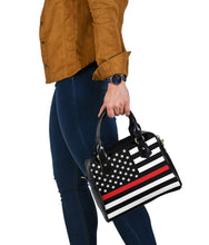 Load image into Gallery viewer, Thin Red Line Firefighter PU Faux Leather Handbag

